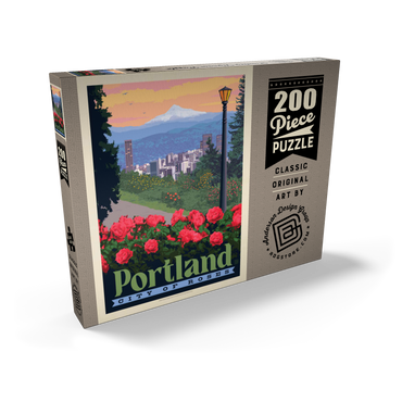 Darstellung des Puzzle Motivs Portland, Oregon: City Of Roses, Vintage Poster 200 Puzzle Schachtel Ansicht2