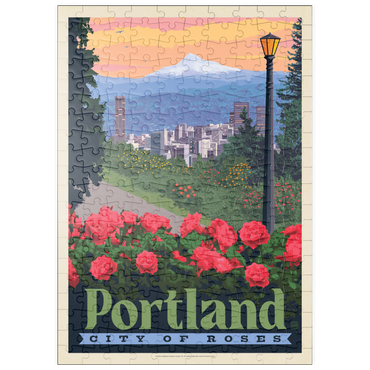 Darstellung des Puzzle Motivs puzzleplate Portland, Oregon: City Of Roses, Vintage Poster 200 Puzzle