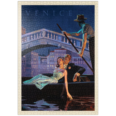 Darstellung des Puzzle Motivs puzzleplate Italy: An Evening in Venice, Vintage Poster 1000 Puzzle