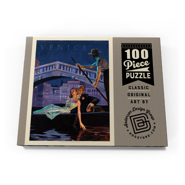 Darstellung des Puzzle Motivs Italy: An Evening in Venice, Vintage Poster 100 Puzzle Schachtel Ansicht3