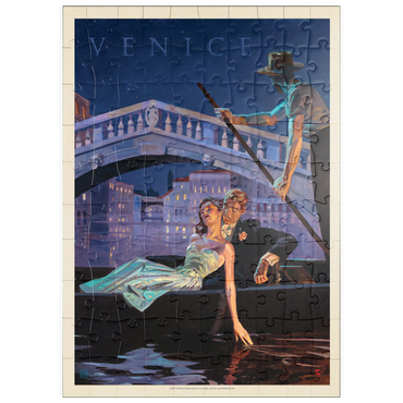 Darstellung des Puzzle Motivs puzzleplate Italy: An Evening in Venice, Vintage Poster 100 Puzzle