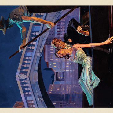 Darstellung des Puzzle Motivs Italy: An Evening in Venice, Vintage Poster 200 Puzzle 3D Modell