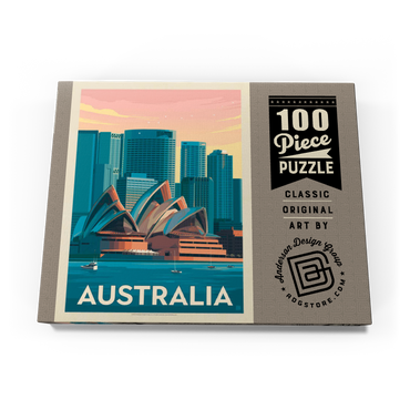Darstellung des Puzzle Motivs Australia: Sydney Skyline, Vintage Poster 100 Puzzle Schachtel Ansicht3