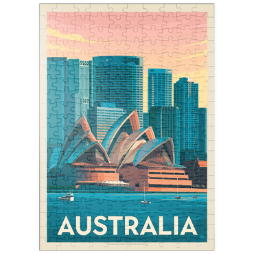 Darstellung des Puzzle Motivs puzzleplate Australia: Sydney Skyline, Vintage Poster 200 Puzzle