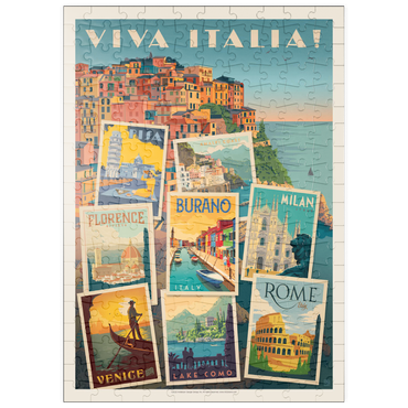 Darstellung des Puzzle Motivs puzzleplate Italy: Viva Italia! Collage, Vintage Poster 200 Puzzle