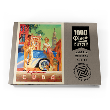 Darstellung des Puzzle Motivs Cuba: Havana Shade, Vintage Poster 1000 Puzzle Schachtel Ansicht3