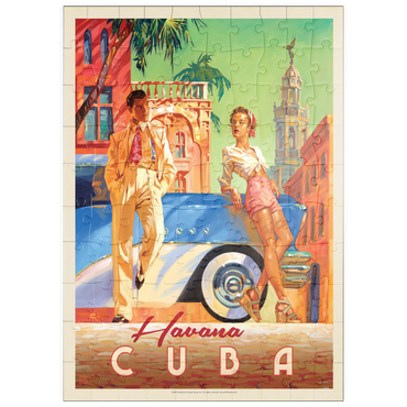 Darstellung des Puzzle Motivs puzzleplate Cuba: Havana Shade, Vintage Poster 100 Puzzle