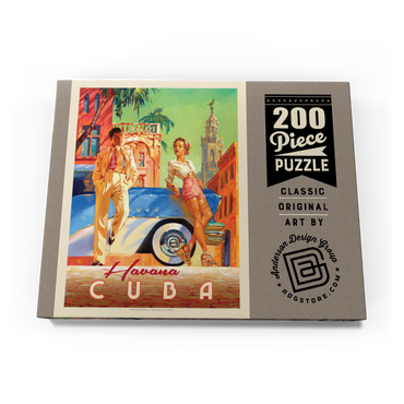 Darstellung des Puzzle Motivs Cuba: Havana Shade, Vintage Poster 200 Puzzle Schachtel Ansicht3