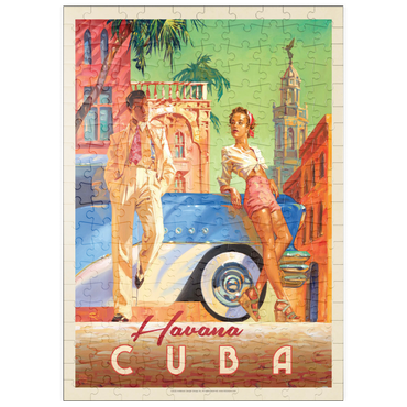 Darstellung des Puzzle Motivs puzzleplate Cuba: Havana Shade, Vintage Poster 200 Puzzle