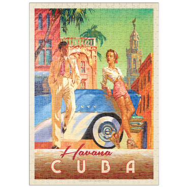 Darstellung des Puzzle Motivs puzzleplate Cuba: Havana Shade, Vintage Poster 500 Puzzle
