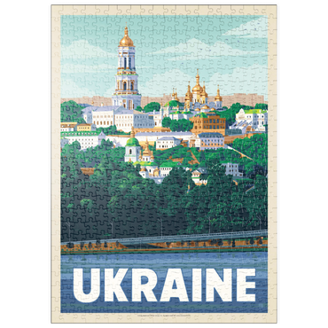 Darstellung des Puzzle Motivs puzzleplate Ukraine: Kiev, Vintage Poster 500 Puzzle