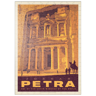 Darstellung des Puzzle Motivs puzzleplate Jordan: Petra, Vintage Poster 200 Puzzle