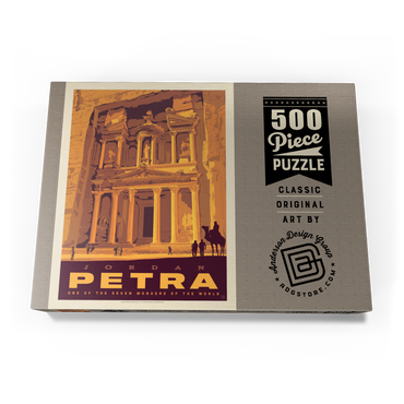 Darstellung des Puzzle Motivs Jordan: Petra, Vintage Poster 500 Puzzle Schachtel Ansicht3