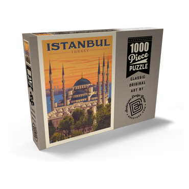 Darstellung des Puzzle Motivs Turkey: Istanbul, Vintage Poster 1000 Puzzle Schachtel Ansicht2