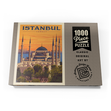 Darstellung des Puzzle Motivs Turkey: Istanbul, Vintage Poster 1000 Puzzle Schachtel Ansicht3