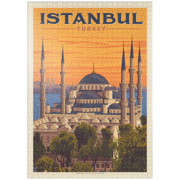 Darstellung des Puzzle Motivs puzzleplate Turkey: Istanbul, Vintage Poster 1000 Puzzle