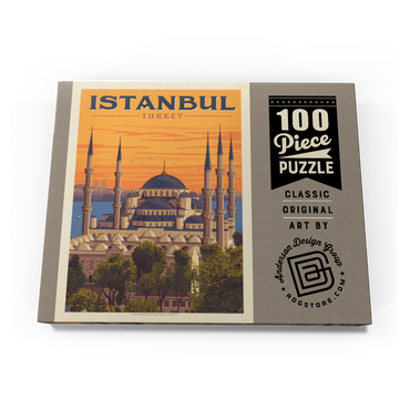 Darstellung des Puzzle Motivs Turkey: Istanbul, Vintage Poster 100 Puzzle Schachtel Ansicht3