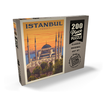 Darstellung des Puzzle Motivs Turkey: Istanbul, Vintage Poster 200 Puzzle Schachtel Ansicht2