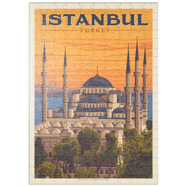 Darstellung des Puzzle Motivs puzzleplate Turkey: Istanbul, Vintage Poster 200 Puzzle