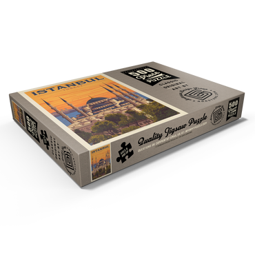 Darstellung des Puzzle Motivs Turkey: Istanbul, Vintage Poster 500 Puzzle Schachtel Ansicht1