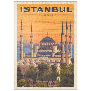 Darstellung des Puzzle Motivs puzzleplate Turkey: Istanbul, Vintage Poster 500 Puzzle