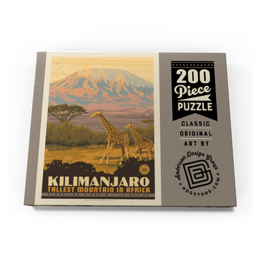 Darstellung des Puzzle Motivs Kilimanjaro: Tallest Mountain in Africa, Vintage Poster 200 Puzzle Schachtel Ansicht3