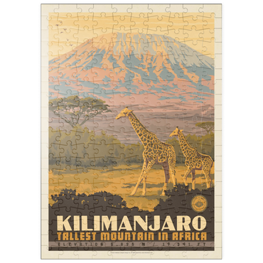 Darstellung des Puzzle Motivs puzzleplate Kilimanjaro: Tallest Mountain in Africa, Vintage Poster 200 Puzzle