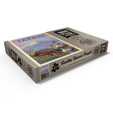 Darstellung des Puzzle Motivs Japan: Mount Fuji, Vintage Poster 1000 Puzzle Schachtel Ansicht1