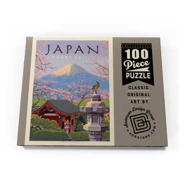 Darstellung des Puzzle Motivs Japan: Mount Fuji, Vintage Poster 100 Puzzle Schachtel Ansicht3