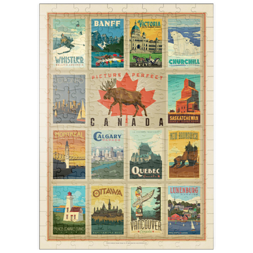 Darstellung des Puzzle Motivs puzzleplate Canada Travel, Collage, Vintage Poster 200 Puzzle