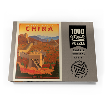 Darstellung des Puzzle Motivs China: Great Wall, Vintage Poster 1000 Puzzle Schachtel Ansicht3