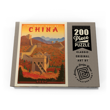 Darstellung des Puzzle Motivs China: Great Wall, Vintage Poster 200 Puzzle Schachtel Ansicht3