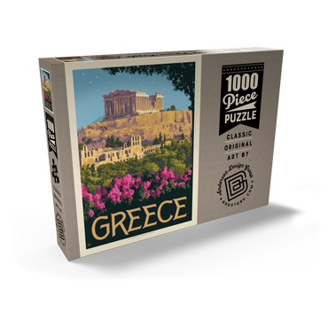 Darstellung des Puzzle Motivs Greece: The Parthenon, Vintage Poster 1000 Puzzle Schachtel Ansicht2