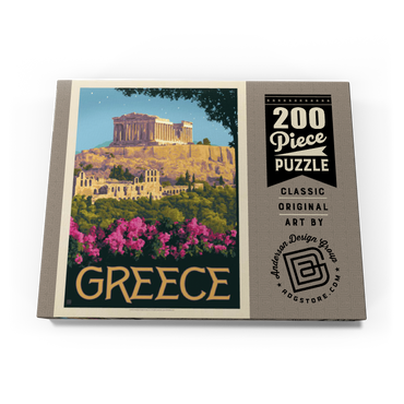 Darstellung des Puzzle Motivs Greece: The Parthenon, Vintage Poster 200 Puzzle Schachtel Ansicht3