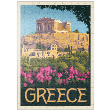 Darstellung des Puzzle Motivs puzzleplate Greece: The Parthenon, Vintage Poster 200 Puzzle