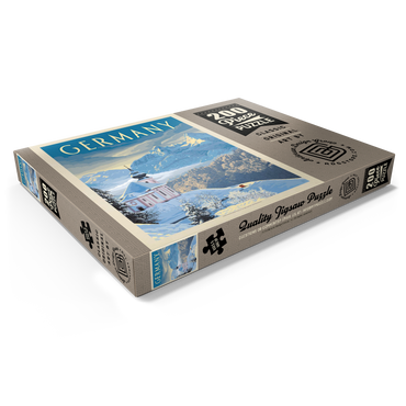 Darstellung des Puzzle Motivs Germany: Bavarian Alps, Vintage Poster 200 Puzzle Schachtel Ansicht1