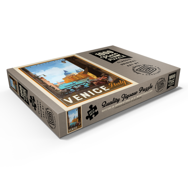 Darstellung des Puzzle Motivs Italy, Venice: La Dolce Vita, Vintage Poster 1000 Puzzle Schachtel Ansicht1