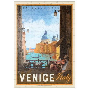 Darstellung des Puzzle Motivs puzzleplate Italy, Venice: La Dolce Vita, Vintage Poster 200 Puzzle
