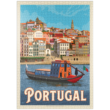 Darstellung des Puzzle Motivs puzzleplate Portugal: Porto District, Vintage Poster 1000 Puzzle