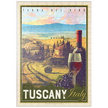 Darstellung des Puzzle Motivs puzzleplate Italy, Tuscany: Terra Del Vino, Vintage Poster 200 Puzzle