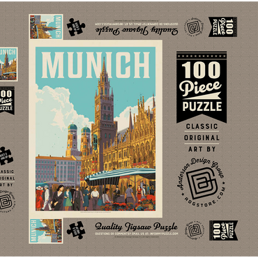 Darstellung des Puzzle Motivs Germany: Munich 100 Puzzle Schachtel 3D Modell