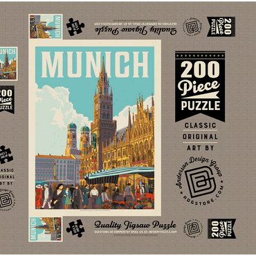 Darstellung des Puzzle Motivs Germany: Munich 200 Puzzle Schachtel 3D Modell
