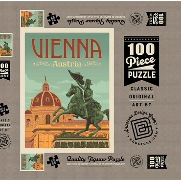 Darstellung des Puzzle Motivs Austria: Vienna 100 Puzzle Schachtel 3D Modell