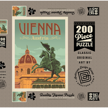Darstellung des Puzzle Motivs Austria: Vienna 200 Puzzle Schachtel 3D Modell