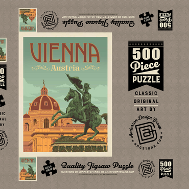 Darstellung des Puzzle Motivs Austria: Vienna 500 Puzzle Schachtel 3D Modell