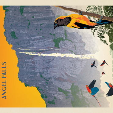 Darstellung des Puzzle Motivs Venezuela: Angel Falls 100 Puzzle 3D Modell