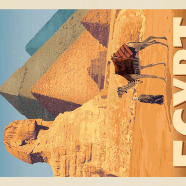 Darstellung des Puzzle Motivs Egypt: Pyramids and the Great Sphinx 200 Puzzle 3D Modell