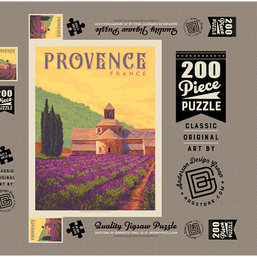 Darstellung des Puzzle Motivs France: Provence 200 Puzzle Schachtel 3D Modell