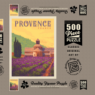 Darstellung des Puzzle Motivs France: Provence 500 Puzzle Schachtel 3D Modell