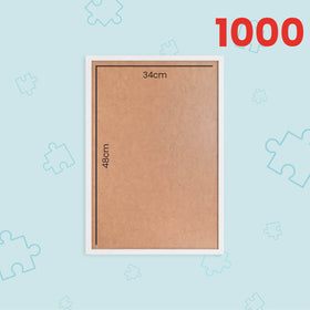 Darstellung des Puzzle Motivs Puzzle Bilderrahmen für 1000 Teile - Puzzleteile: Weiß